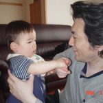 父ちゃんと握手！