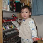お風呂上りはチョッキを着て