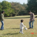 三人でサッカー♪