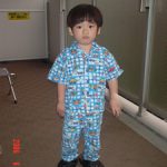 お風呂上りにベランダで