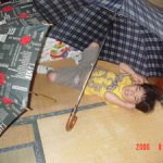 傘のお家で