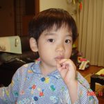 ポテトをモグモグ